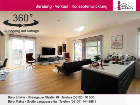 **Exklusive Penthouse-Wohnung mit 4 Dachterrassen**Provisionsfrei für Käufer!, 65343 Eltville am Rhein, Penthousewohnung