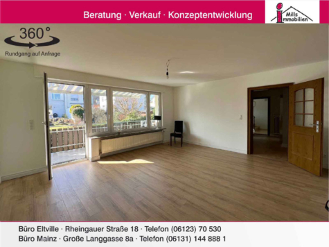 Frisch renovierte Eigentumswohnung mit großem Süd-West Balkon in ruhiger Lage, 65347 Eltville am Rhein, Wohnung