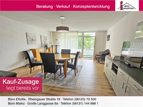 Gepflegte und wunderschöne Eigentumswohnung mit Balkon, 65346 Eltville am Rhein, Wohnung