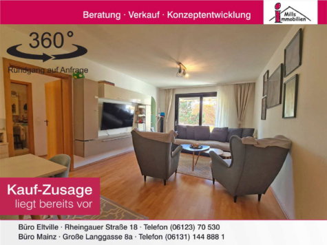 Großzügige Eigentumswohnung mit 2 Balkonen und tollem Schnitt in guter Lage von Mainz-Kostheim, 55246 Wiesbaden, Wohnung