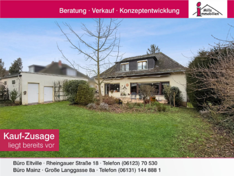 **Top-Lage von Mainz-Hechtsheim** Großes freistehendes Einfamilienhaus mit Terrasse und sonnigem Garten, 55129 Mainz, Einfamilienhaus