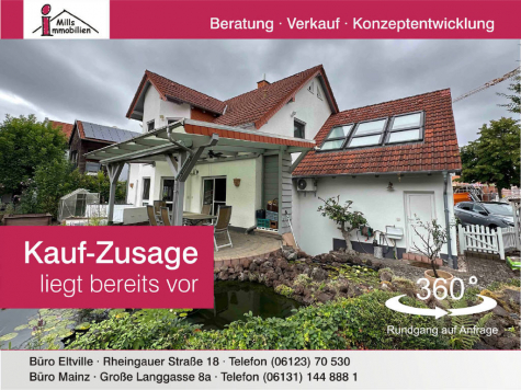 Freistehendes Traumhaus mit schönem Garten in ruhiger Lage von Trebur-Geinsheim, 65468 Trebur, Einfamilienhaus