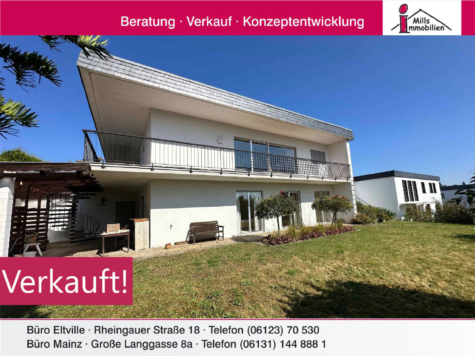 Attraktives freistehendes Einfamilienhaus mit Rheinblick und schönem Garten!, 65366 Geisenheim, Einfamilienhaus