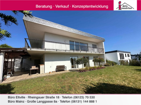 Attraktives freistehendes Einfamilienhaus mit Rheinblick und schönem Garten, 65366 Geisenheim, Einfamilienhaus