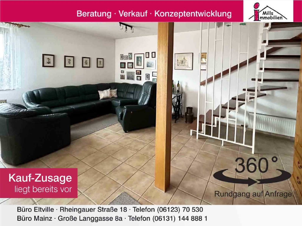 **Haus im Haus** Maisonettewohnung mit Terrasse, Garten und schönem Blick direkt am Feldrand!, 55129 Mainz, Wohnung