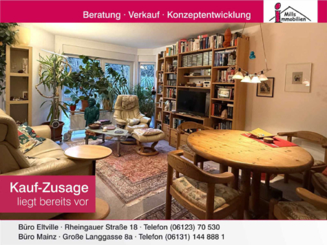 Schöne Eigentumswohnung mit Terrasse und eigenem Garten in Feldrandnähe, 55278 Mommenheim, Wohnung