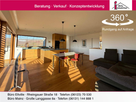 Luxuriöse Penthouse-Wohnung mit großer Dachterrasse über dem Eltviller Sonnenberg, 65343 Eltville am Rhein, Wohnung