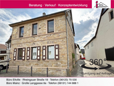 Hübsches Einfamilienhaus mit Innenhof und großer Scheune, 55599 Gau-Bickelheim, Einfamilienhaus